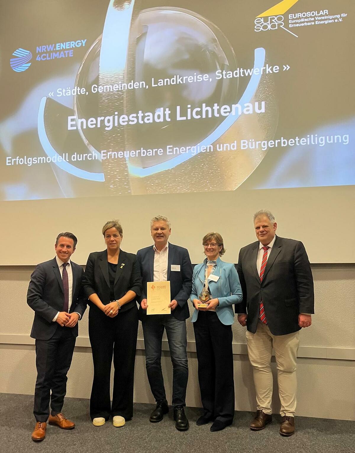 Energiestadt Lichtenau erhält den Deutschen Solarpreis