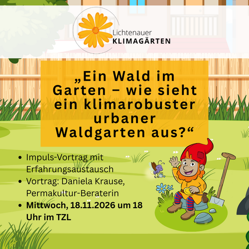 Ein Wald im Garten - wie sieht ein klimarobuster urbaner Waldgarten aus? Ein Wald im Garten - wie sieht ein klimarobuster urbaner Waldgarten aus?