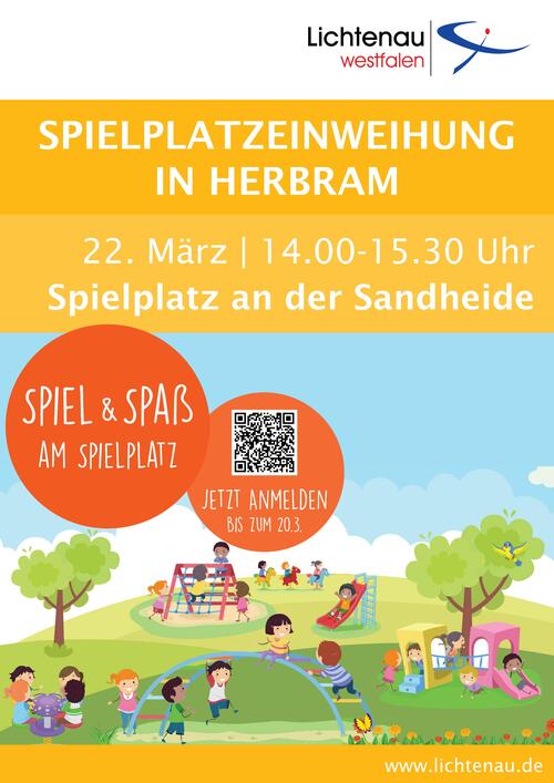 Plakat Spielplatzeröffnung Herbram
